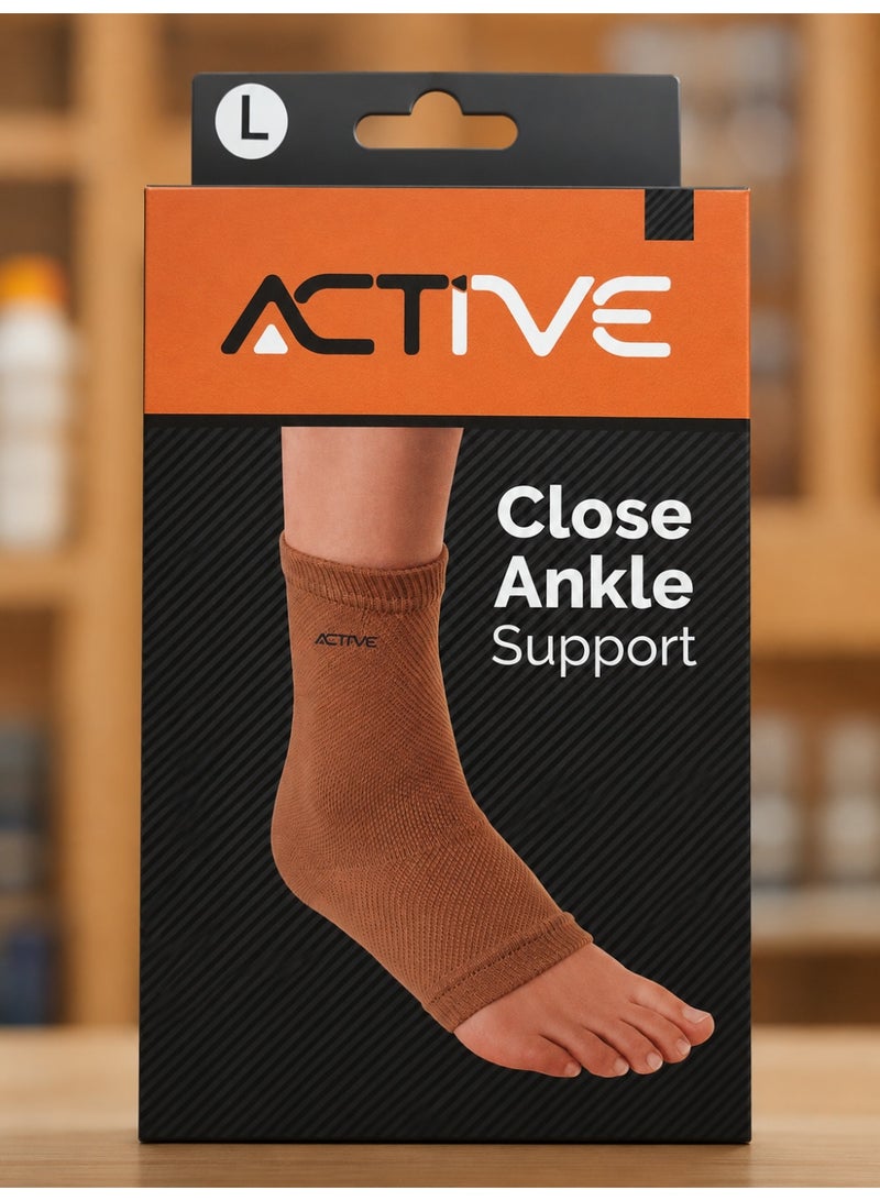 Active Closed Ankle Support Brace – Adjustable Compression Ankle Stabilizer