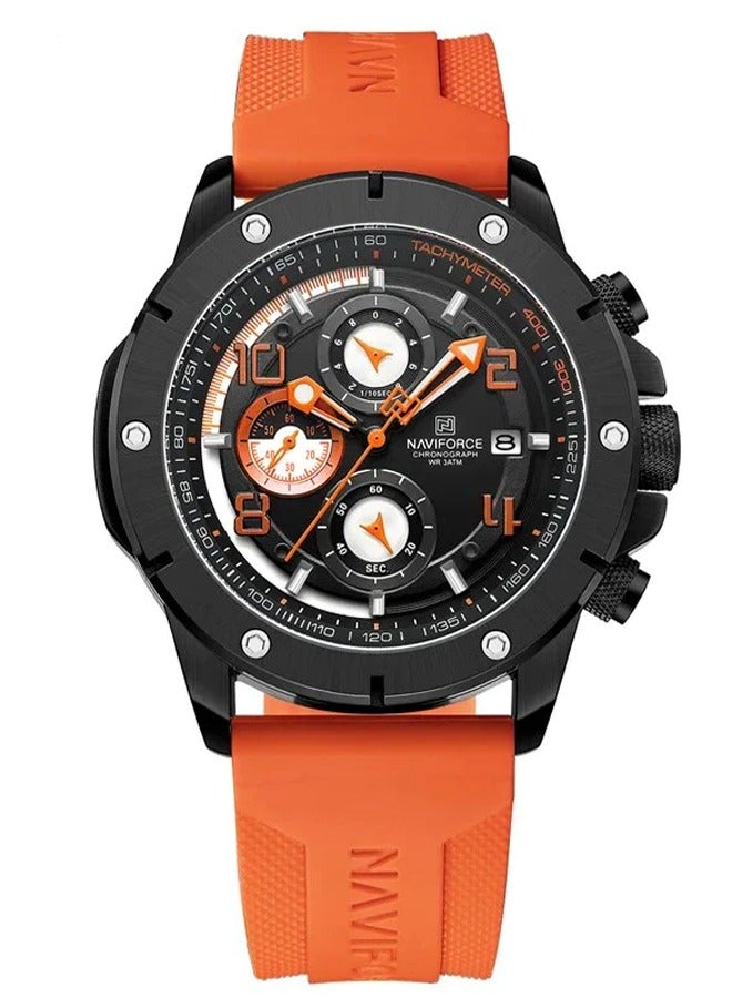 NAVIFORCE Men’s Watch Chronograph Business Quartz Wrist Watches Waterproof Luminous Silicone Strap NF8034  - Image 1