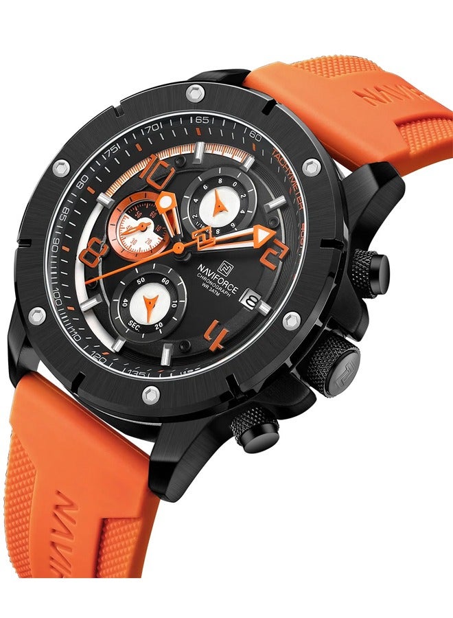 NAVIFORCE Men’s Watch Chronograph Business Quartz Wrist Watches Waterproof Luminous Silicone Strap NF8034  - Image 2