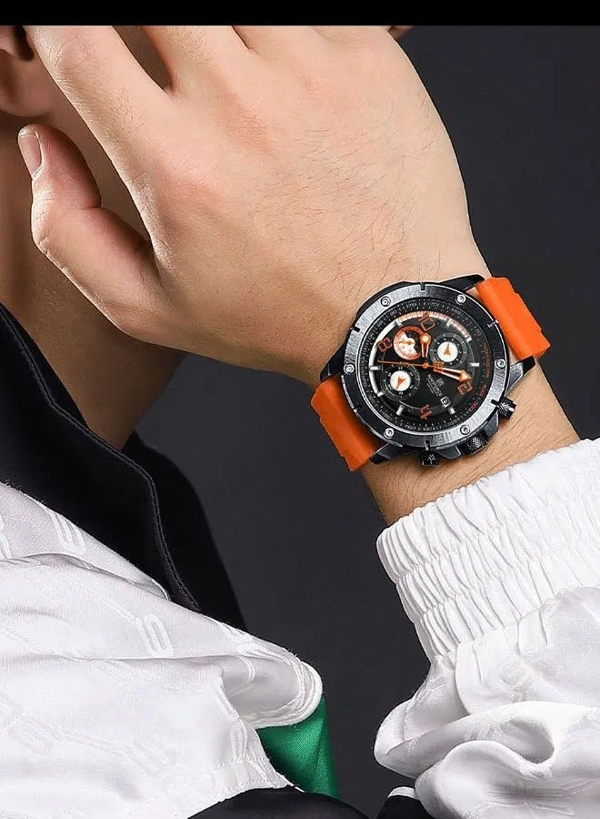 NAVIFORCE Men’s Watch Chronograph Business Quartz Wrist Watches Waterproof Luminous Silicone Strap NF8034  - Image 4