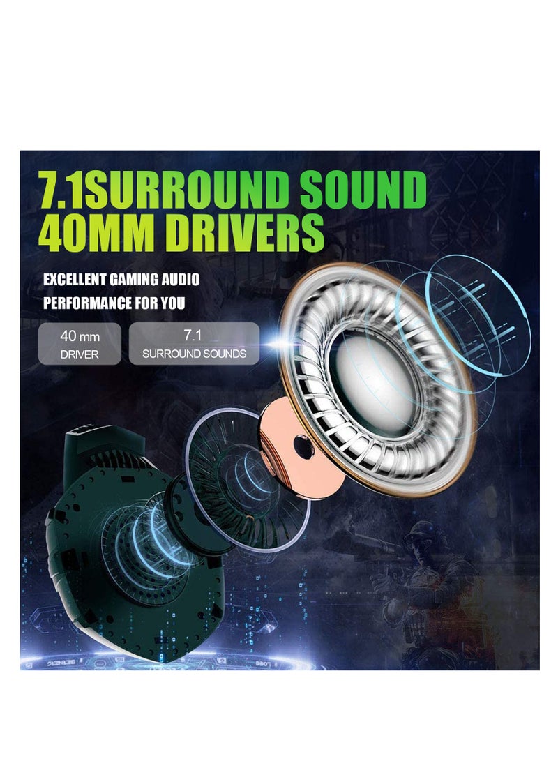 Datazone Wired Gaming Headset in Yellow Camo Design with Noise Cancelling and High-Precision Surround Sound – Compatible with PS5, PS4, PC, XBOX – High Quality and Designed for Gaming Enthusiasts - Image 4