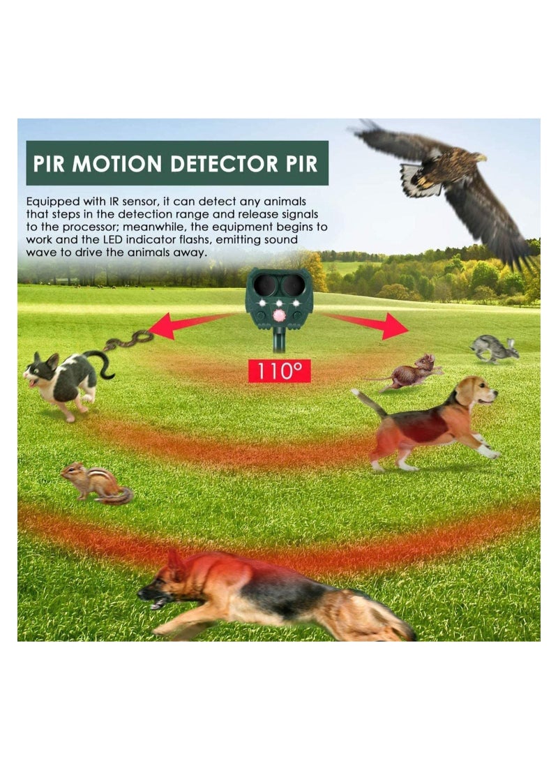 Y&D Animal Repellent Solar Powered Ultrasonic Animal Repellent Motion Sensor And Flashing Light IP65 Waterproof Usb/Battery Operated Outdoor Weatherproof Farm Scarer Repels All Animals - Image 2