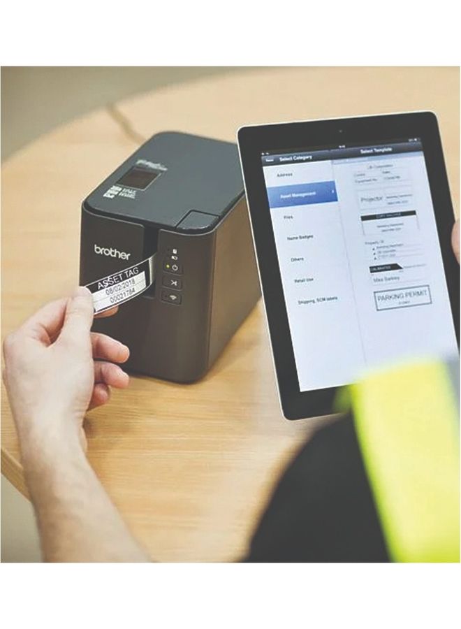 بروذر طابعة ملصقات صناعية عالية الدقة مع إمكانية الاتصال بشبكة Wi-Fi وبلوتوث اختياريًا - Image 5