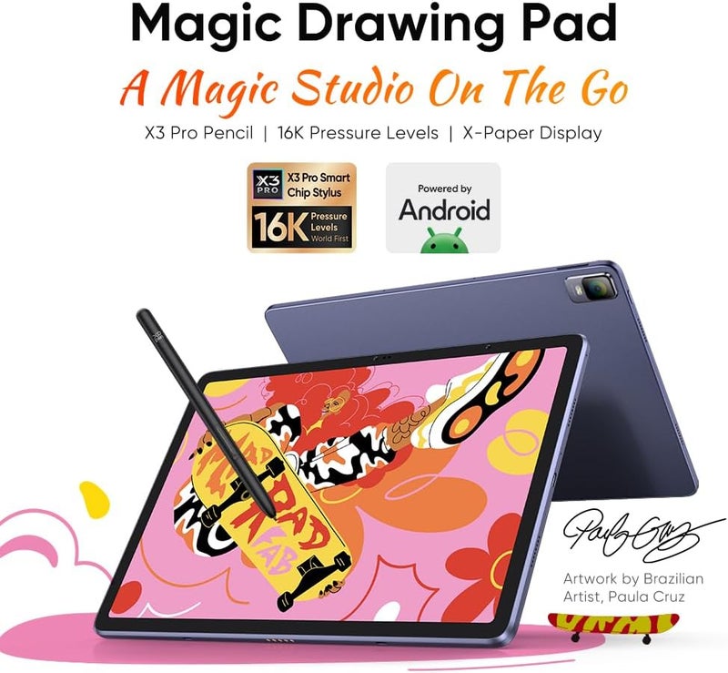 XPPen Magic Drawing Pad 12.2 Inch Standalone Drawing Tablet No Computer Needed with 16384 Pressure Levels X3 Pro Battery-Free Stylus Paper-Like Screen 8GB + 256GB Portable for Digital Drawing Artists - Image 5