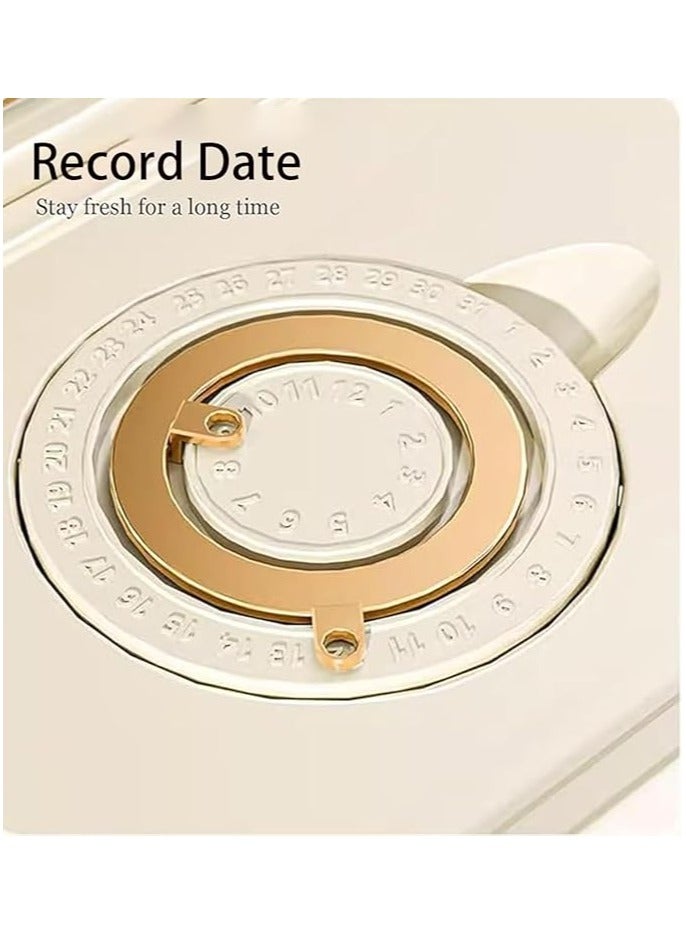 هاي هونور موزع أرز، حاويات تخزين أرز، دلو أرز محكم الغلق ومقاوم للرطوبة مع كوب قياس، حاوية تخزين دقيق فول الصويا كبيرة الحجم لمخزن المطبخ والمنزل (5 كجم) - Image 3