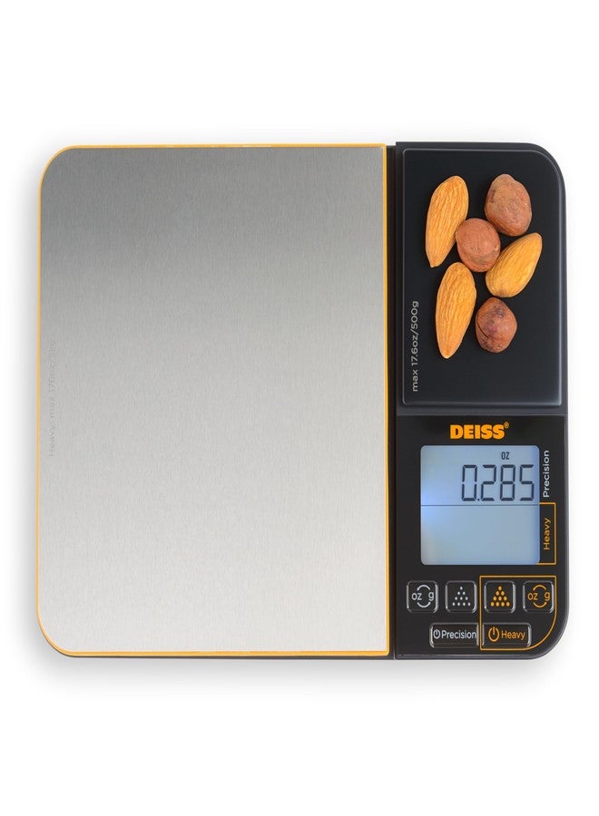 Deiss PRO Dual Platform Digital Kitchen and Food Scale - 11lb Capacity & 17.6oz Capacity Precision Kitchen Scale, Digital Scale for Baking, Cooking, Meal Prep, Food Scales Grams and Ounces - Image 1
