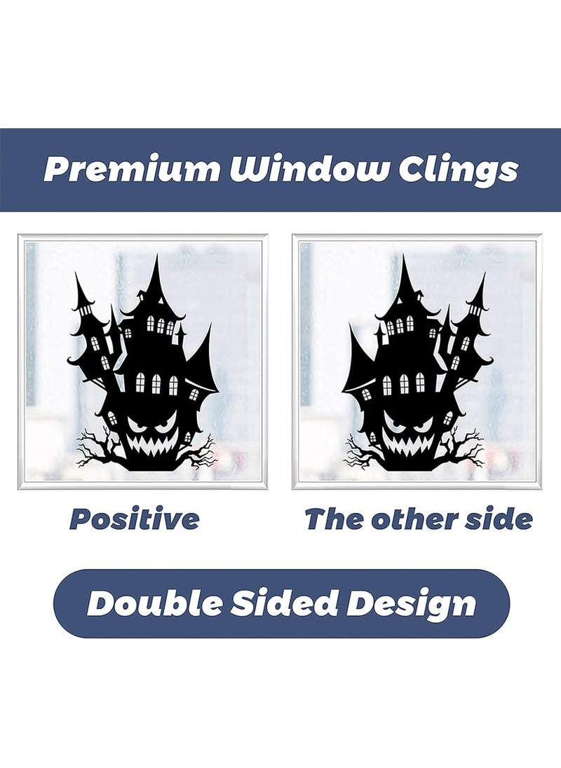 NICEMOVIC NICEMOVIC Halloween Window Cling Sticker 62pcs Halloween Clings for Windows Happy Halloween Window Clings Black Halloween Window Decorations for Kids Halloween Party Decorations  - Image 5