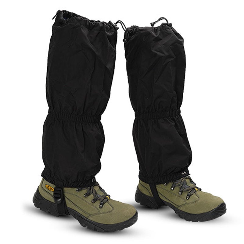 Snow Gaiters: Black, Windproof Waterproof Warmth - Anti-sludge Snow Protection Gaiters for Outdoor Winter Sports - Image 1