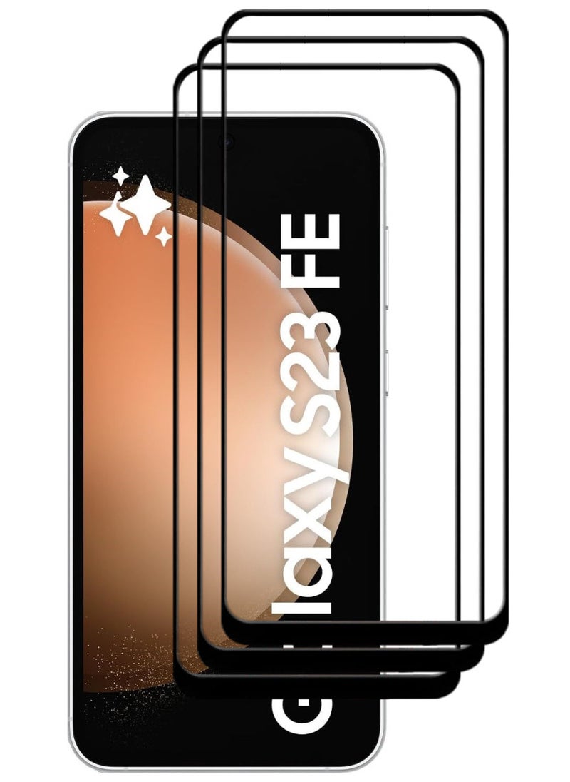 ACLIX 3 Pieces Antistatic ESD Dustproof Premium Quality High Definition Tempered Glass Screen Protector Designed For Samsung Galaxy S23 FE - Image 1
