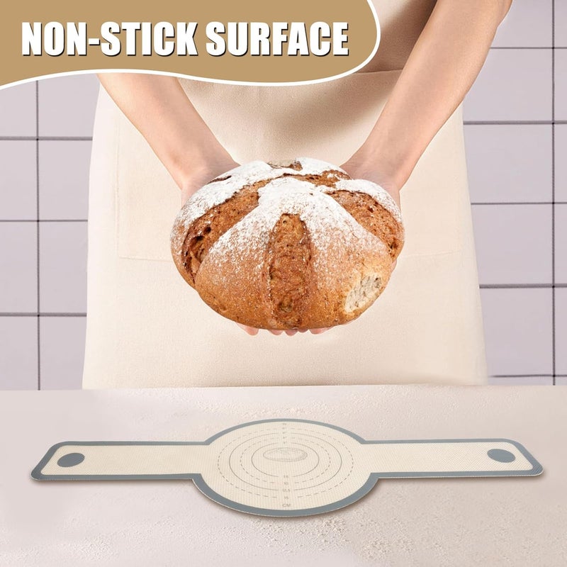 FEIAE Silicone Bread Sling for Dutch Oven 2 PCS NonStick Easy Clean Reusable Silicone Bread Baking Mat with Long Handles Easy to Transfer Sourdough Bread - Image 4