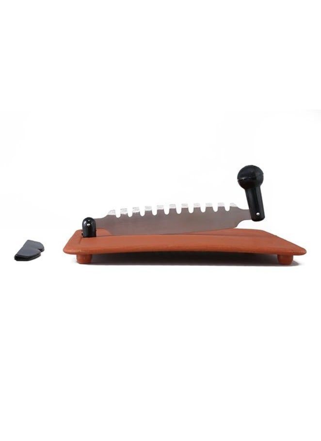 ANJALI - Anjali - Deluxe Fantastique Plastic Vegetable and Fruit Cutter (Brown, Silver, Small) - Image 1