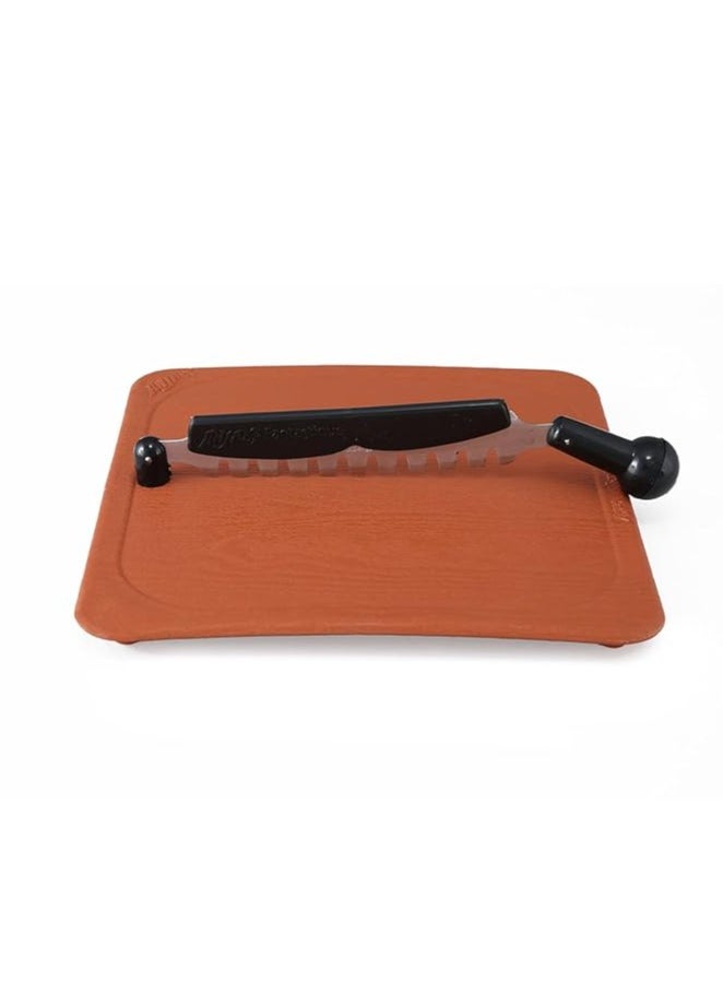 ANJALI - Anjali - Deluxe Fantastique Plastic Vegetable and Fruit Cutter (Brown, Silver, Small) - Image 1