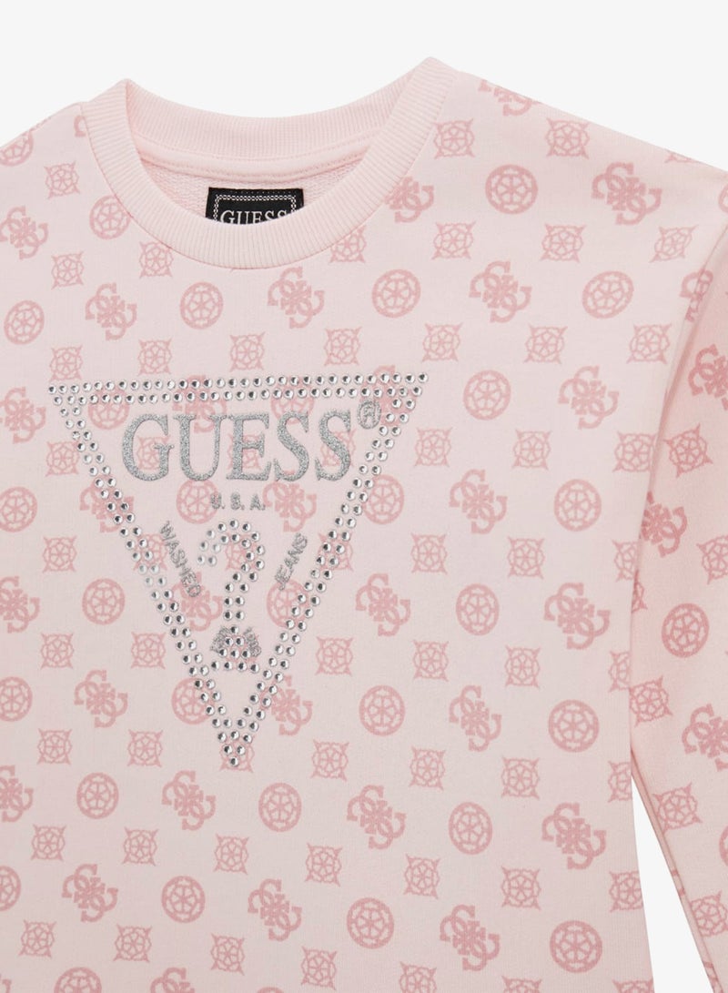 GUESS Girls French Terry Dress - Image 3