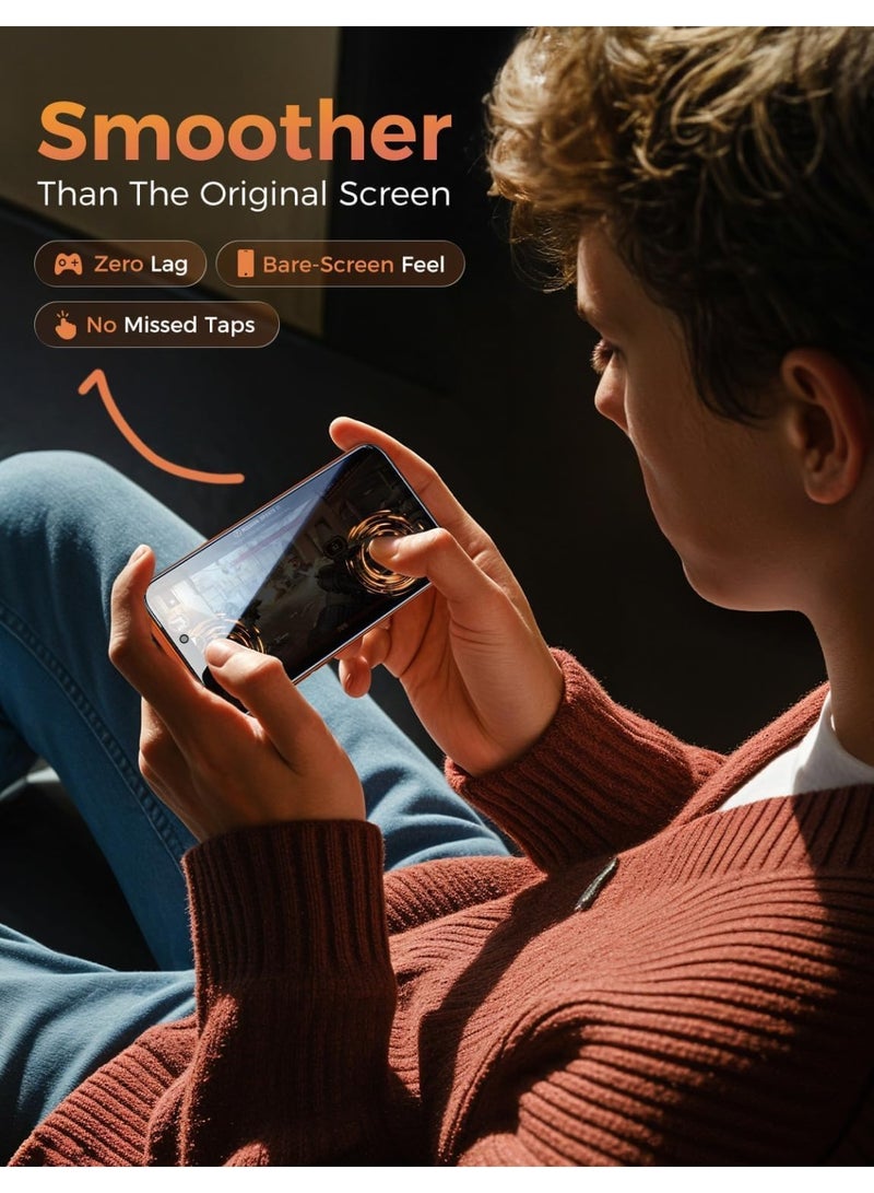 Muzz حماية شاشة زجاجية مقسّاة 4 اتجاهات 360 للخصوصية لجهاز iPhone 17 Pro، صلابة 9H، مضادة للكهرباء الساكنة، مضادة للتجسس، سهلة التركيب (iPhone 17) - Image 4