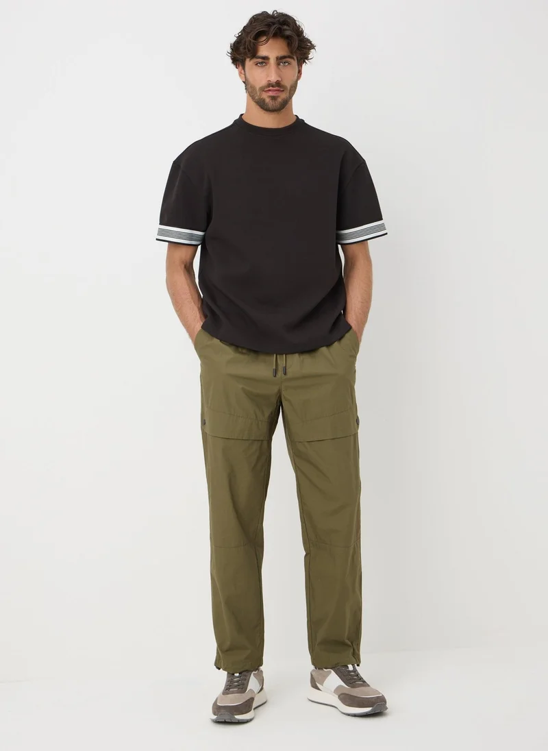 Matalan Khaki Parachute Cargo Trousers