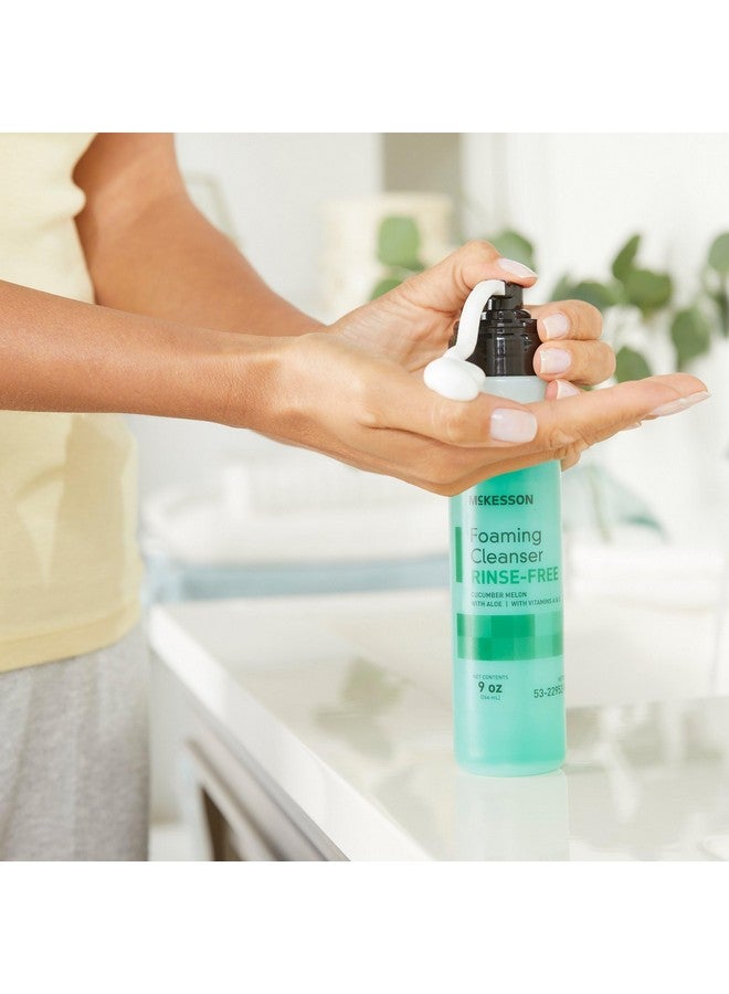 McKesson Rinse-Free Foam Cleanser with Aloe, Vitamin A and E - Body Wash & Shampoo for Elderly, Hospital Grade, Cucumber Melon, 9 oz - Image 5