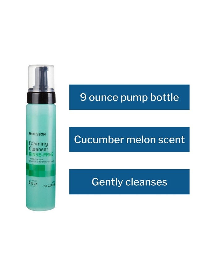 McKesson Rinse-Free Foam Cleanser with Aloe, Vitamin A and E - Body Wash & Shampoo for Elderly, Hospital Grade, Cucumber Melon, 9 oz - Image 3