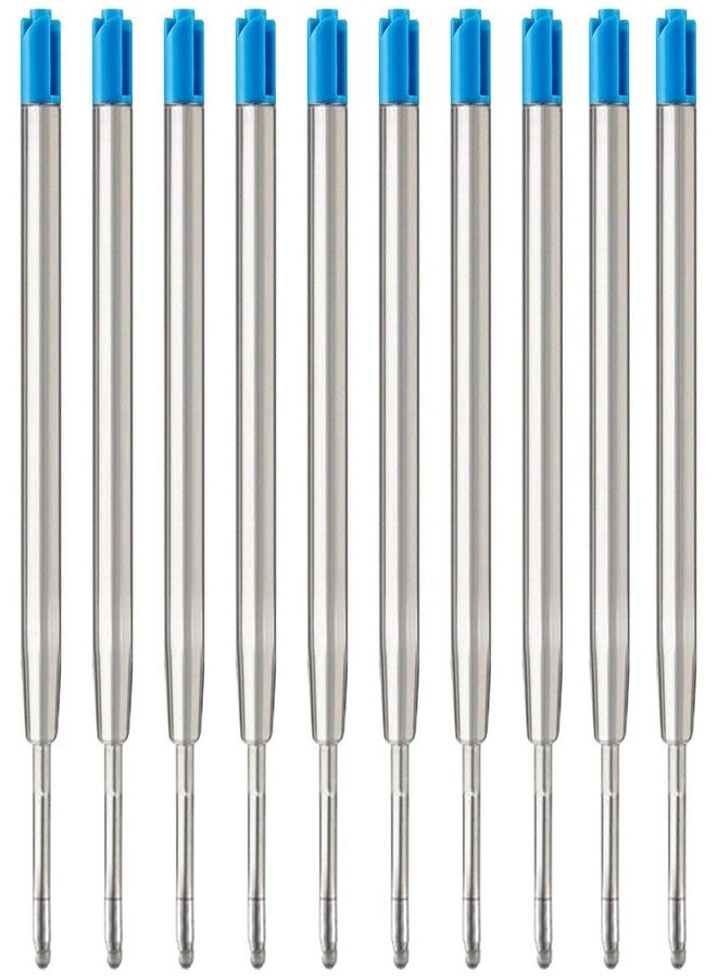 MengRan 3.9'' Ballpoint Ink Pen Refills,1mm Medium Tip,Compatible with Parker Pen Refill,Pack of 10 (Blue Ink) - Image 1