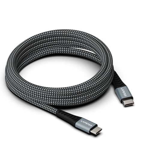 ls lapster Lapster Rapidzz 60W Fast Charging 1M Braided Type C to Type C Cable for Smartphones, Tablets, Laptops & other Type C devices, PD Technology, 480Mbps Data Sync-zebra - Image 1