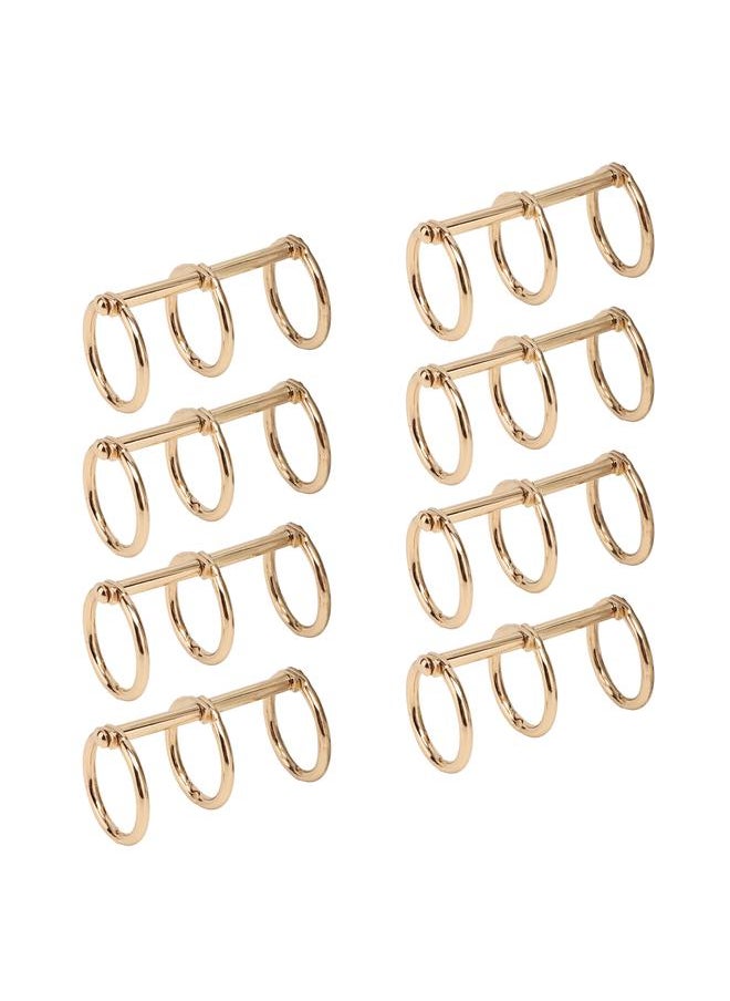 Thoraya Binder Rings Reusable 3 Hole Electroplated Metal DIY Hand Account Paper Loose Leaf Binding RingsGold  - Image 4
