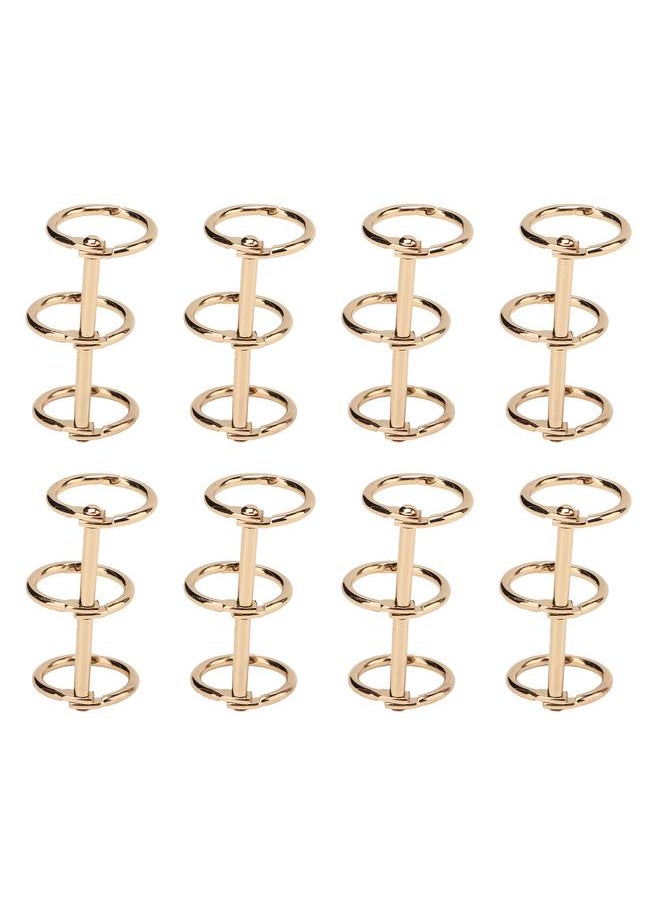 Thoraya Binder Rings Reusable 3 Hole Electroplated Metal DIY Hand Account Paper Loose Leaf Binding RingsGold  - Image 5