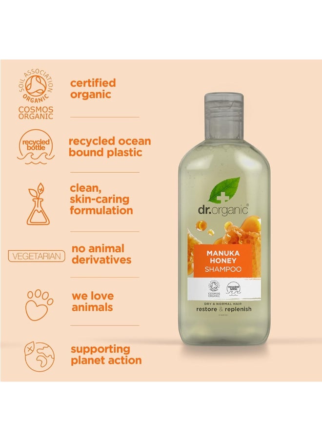 dr.organic Dr. Organic Manuka Honey Shampoo, Restore And Replenish For Dry & Normal Hair, 265Ml  - Image 4