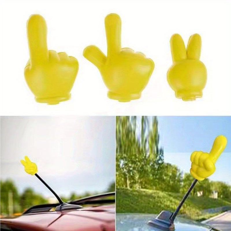 هوائي إبداعي للسيارة من مادة EVA المتينة مقاوم للعوامل الجوية، زينة مركبة كارتونية بأصبع SZ 03 - Image 2