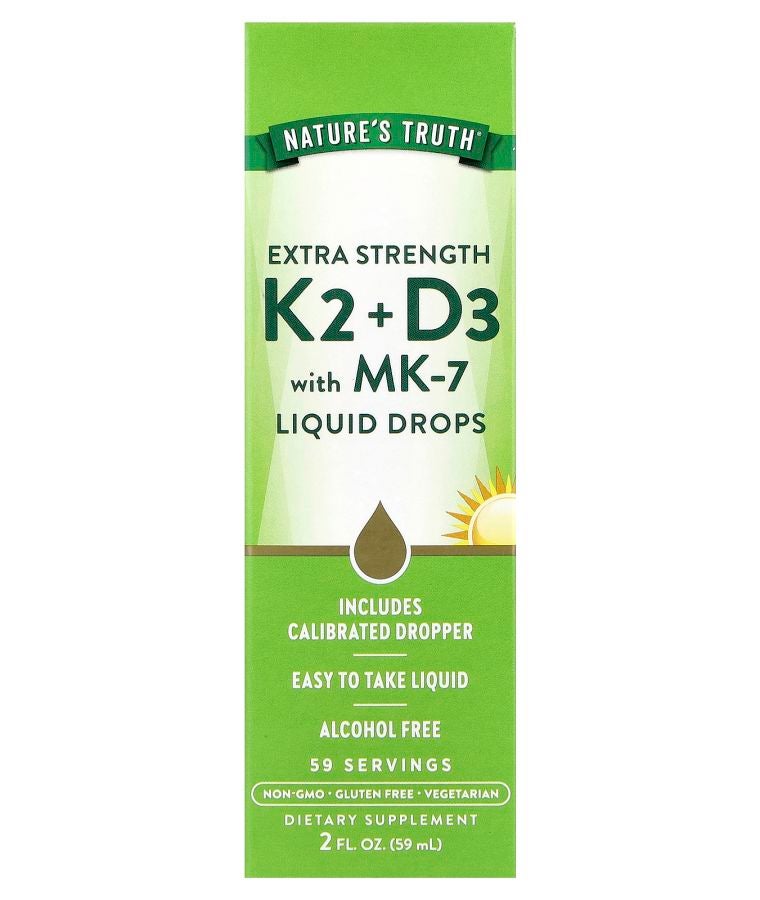 K2 + D3 with MK-7 Liquid Drops 2 fl oz (59 ml)