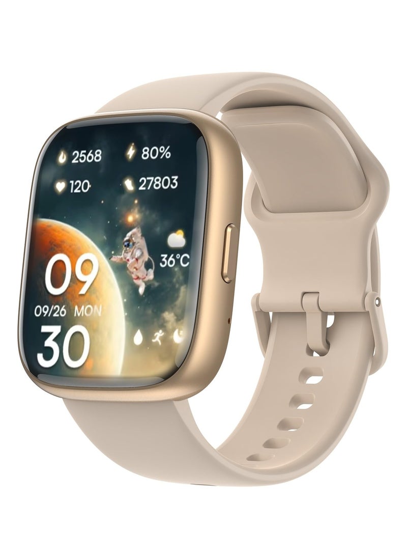 ibsun - 1.8" Smart Watch for Women, Alexa Built-in (Answer/Make Calls), IP68 Waterproof 100+ Sport Mode Activity Tracker, Heart Rate SpO2 Sleep Monitor (golden) - Image 1