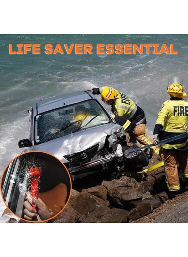 Car Safety Hammer Emergency Escape Tool with Seat Belt Cutter and Vehicle Window Glass Breaker (Pack of 1)  - Image 5