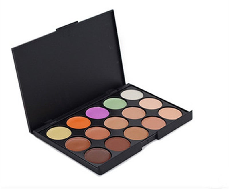 Pure Vie 15 Colors Hydrating Cream Concealer Palette, Pure Vie Long Lasting Full Coverage Correcting Concealer Palette Foundation Camouflage Makeup Contour Kit for Conceals Corrects Dark Circles Acne Blemish#3