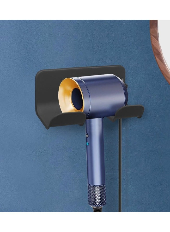 Hair Dryer Holder Wall Mounted, Self Adhesive Hair Dryer organizer Wall Mount, Blow Dryer Holder , Compatible for Dyson Hair Dryer Holder for Bathroom Black  - Image 1