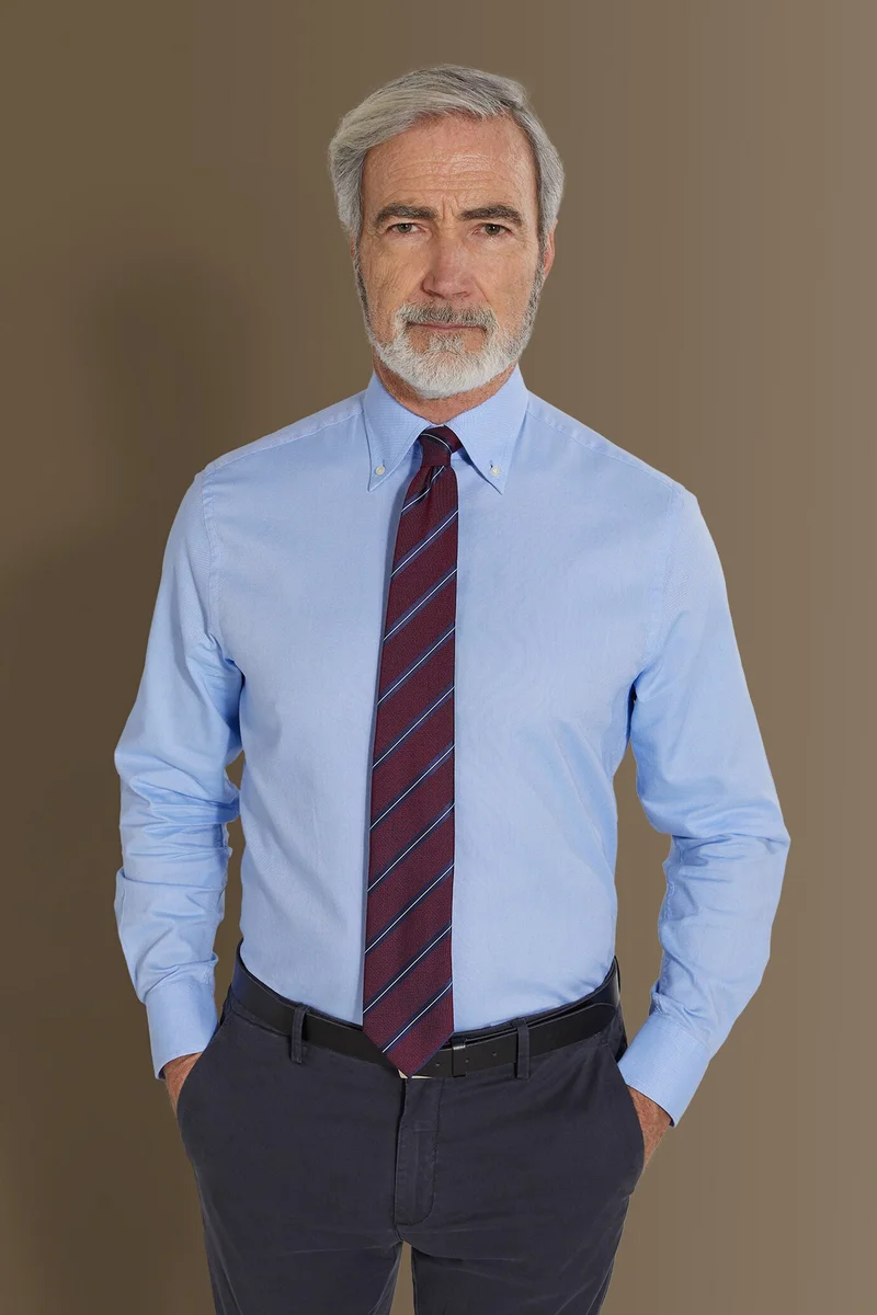 Button down shirt superlight oxford fabric - Sky