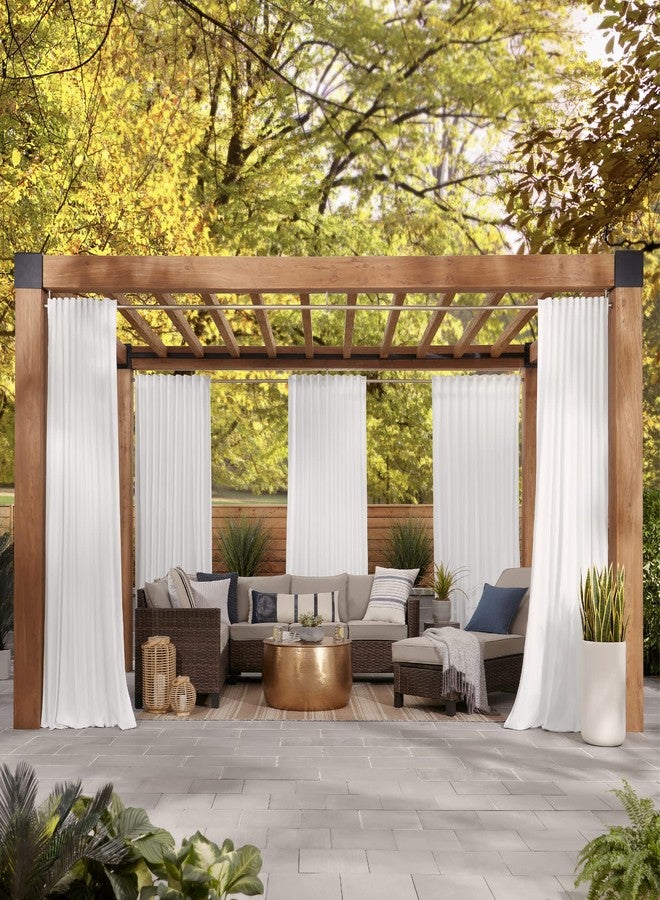 مود مجموعة قضبان ستائر خارجية من مود، قطر 1 1/8 بوصة، مع أغطية طرفية وقضيب ستائر فولاذي قابل للتعديل يُثبت على الحائط، يناسب النوافذ من 72 بوصة إلى 144 بوصة، لون نيكل - Image 2