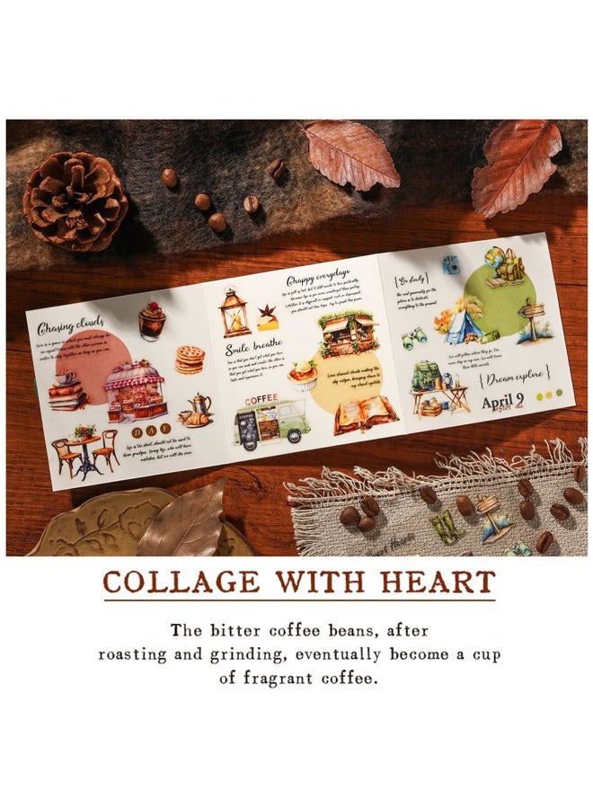 OKUPAN Vintage Food Stickers for Scrapbooking – 320+ Transparent PET Dessert, Coffee, Cake & Bread Stickers for Journaling, Junk Journal Supplies, Kids DIY Crafts, Baking & Camping Decoration - Image 2