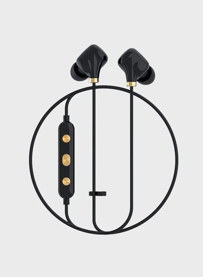 Happy Plugs Wireless Earphones Black Gold