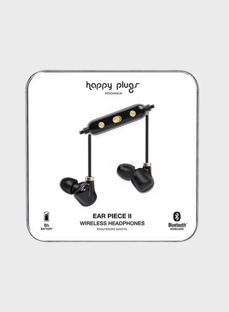 Happy Plugs Wireless Earphones Black Gold