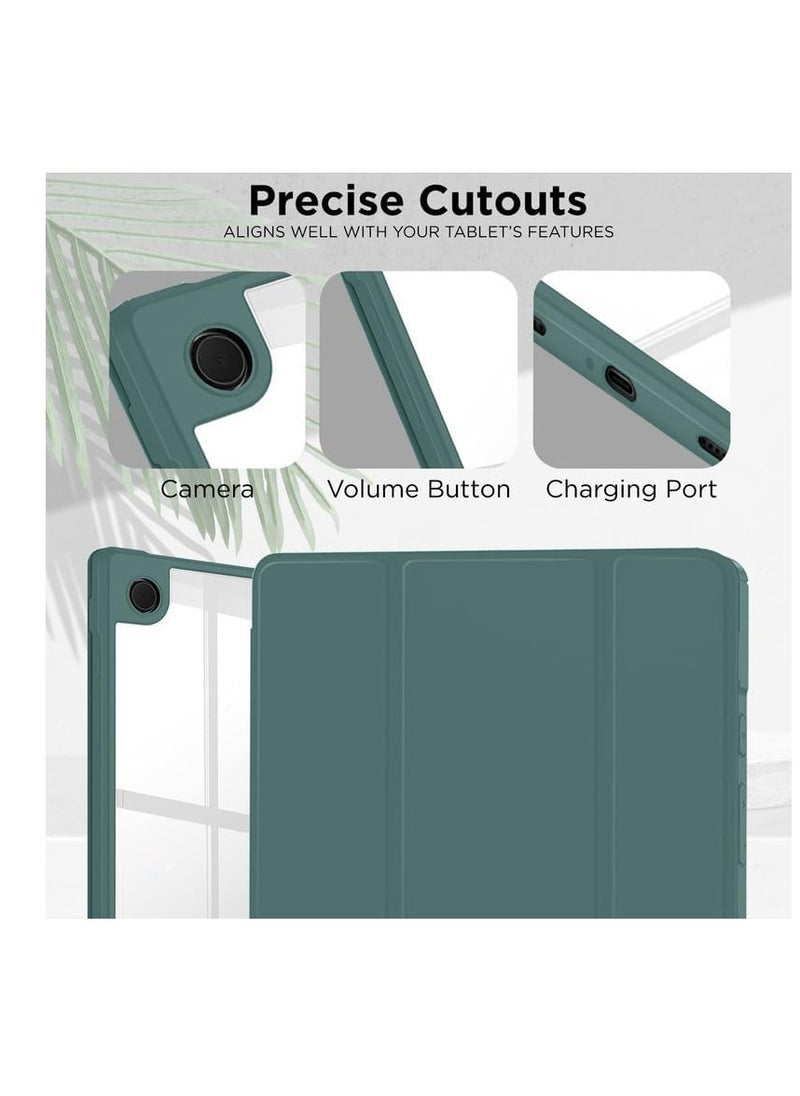 Generic Cover for Samsung Galaxy Tab A9 Plus Cover Case 11 inch, Hybrid Cover Case for Samsung Tab A9 Plus Cover/Tab A9+ Tablet Cover with Transparent Back [Auto Sleep/Wake Support] - Dark Green  - Image 3