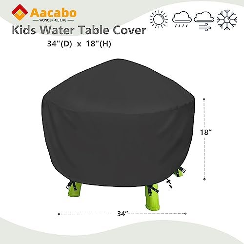 Aacabo Kids Water Table Cover Spiralin Seas Waterpark Play Sand Water Table Outdoor Toys Cover 34X34X18 inchBlack - Image 5