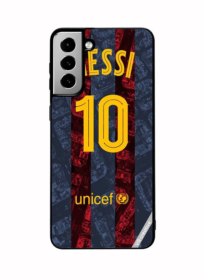 VR CREATIVE Protective Case Cover For Samsung Galaxy S21 FE 5G Messi Design Multicolour - Image 1