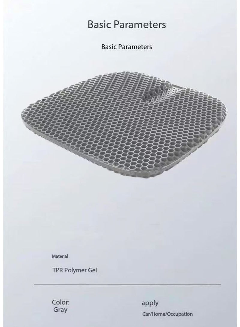 Relax Smart Car Honeycomb Seat Cushion | Breathable Gel Cushion for Pressure Relief, Comfortable Driving & Office Seating-Honeycomb Cushion | Easy-to-Clean, Ultra-Breathable & Soft Comfortable Seat Pad for Home & Office-Gel Honeycomb Seat Cushion | Pressure Relief, Breathable & Blood Circulation Support for Office & Home - Image 3