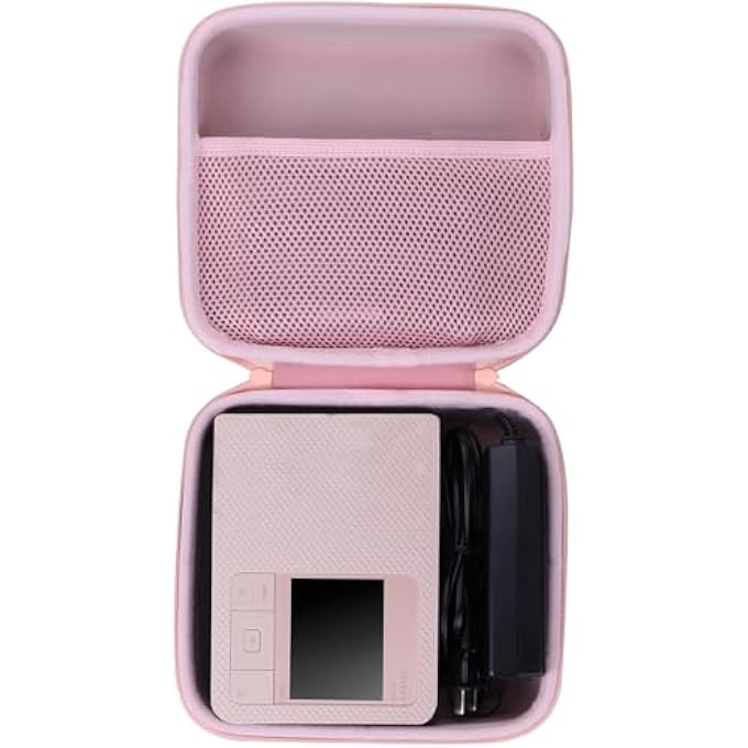 HARD CASE COMPATIBLE WITH CANON SELPHY CP1500 CP1300 CP1200 COMPACT PHOTO PRINTER (PINK CASE) - Image 1