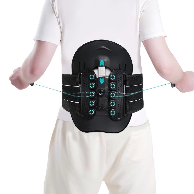 TANDCF LSO Spine Decompression SupportEntire ARC Back Brace for Women Men3D PAD Plus Lumbosacral Corset Belt with Adjustable Pulley System Decompression Back Support for SciaticaHerniated Discs - Image 3