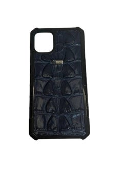 JS Crocodile Skin Pattern Leather Case for iPhone 11 Dark Blue  - Image 1