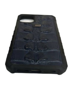 JS Crocodile Skin Pattern Leather Case for iPhone 11 Dark Blue  - Image 2
