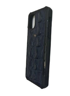 JS Crocodile Skin Pattern Leather Case for iPhone 11 Dark Blue  - Image 3