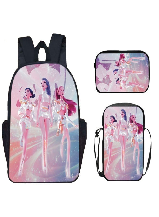 K-POP: Demon Hunters Backpack, Stationery Bag, and Tote Bag 3-Piece Set