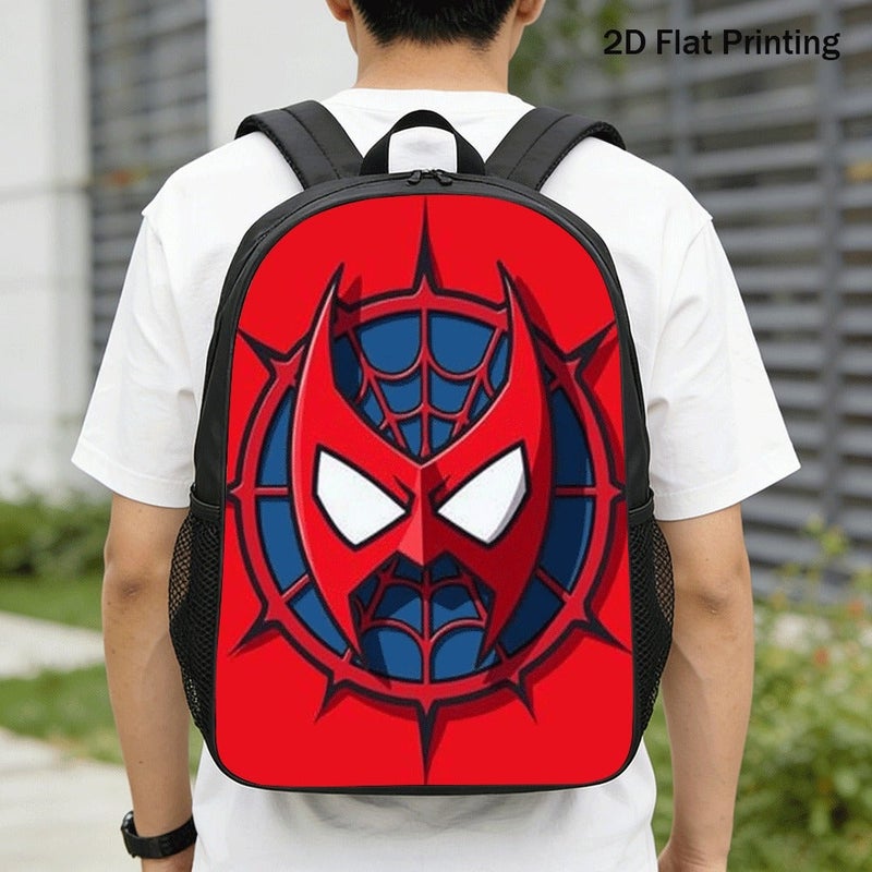 Daily Stylized Spider Man Mask Logo Backpack Durable Lightweight 2D Flat Print for work outdoor travel for Unisex - Image 1