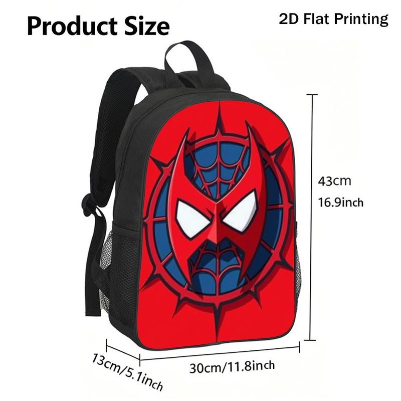 Daily Stylized Spider Man Mask Logo Backpack Durable Lightweight 2D Flat Print for work outdoor travel for Unisex - Image 3