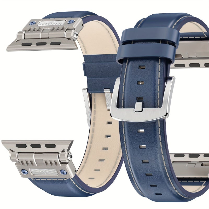 Genuine Strap for Apple Watch Ultra Series 49mm Light Brown Rugged Stainless Steel Metal Connectors - Image 1